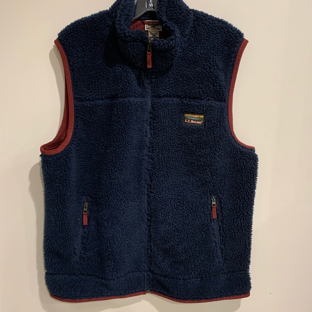 LL Bean Faux Shearling Vest